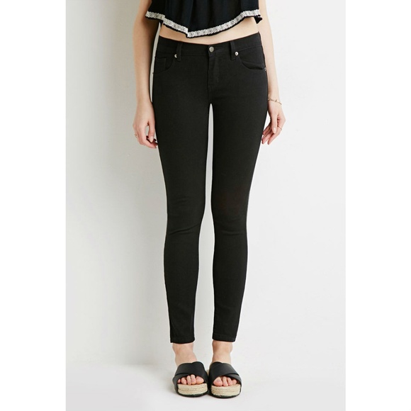 forever 21 black skinny jeans